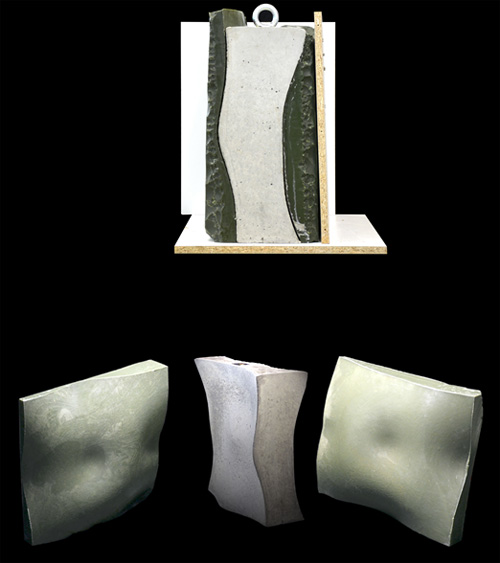 Full Process Prototype: Two-sided Free-form (Double Curved) Concrete cast with corresponding Wax Formwork